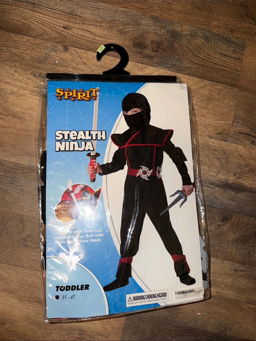 Spirit Toddler Stealth Ninja Costume - Black with Red Accents